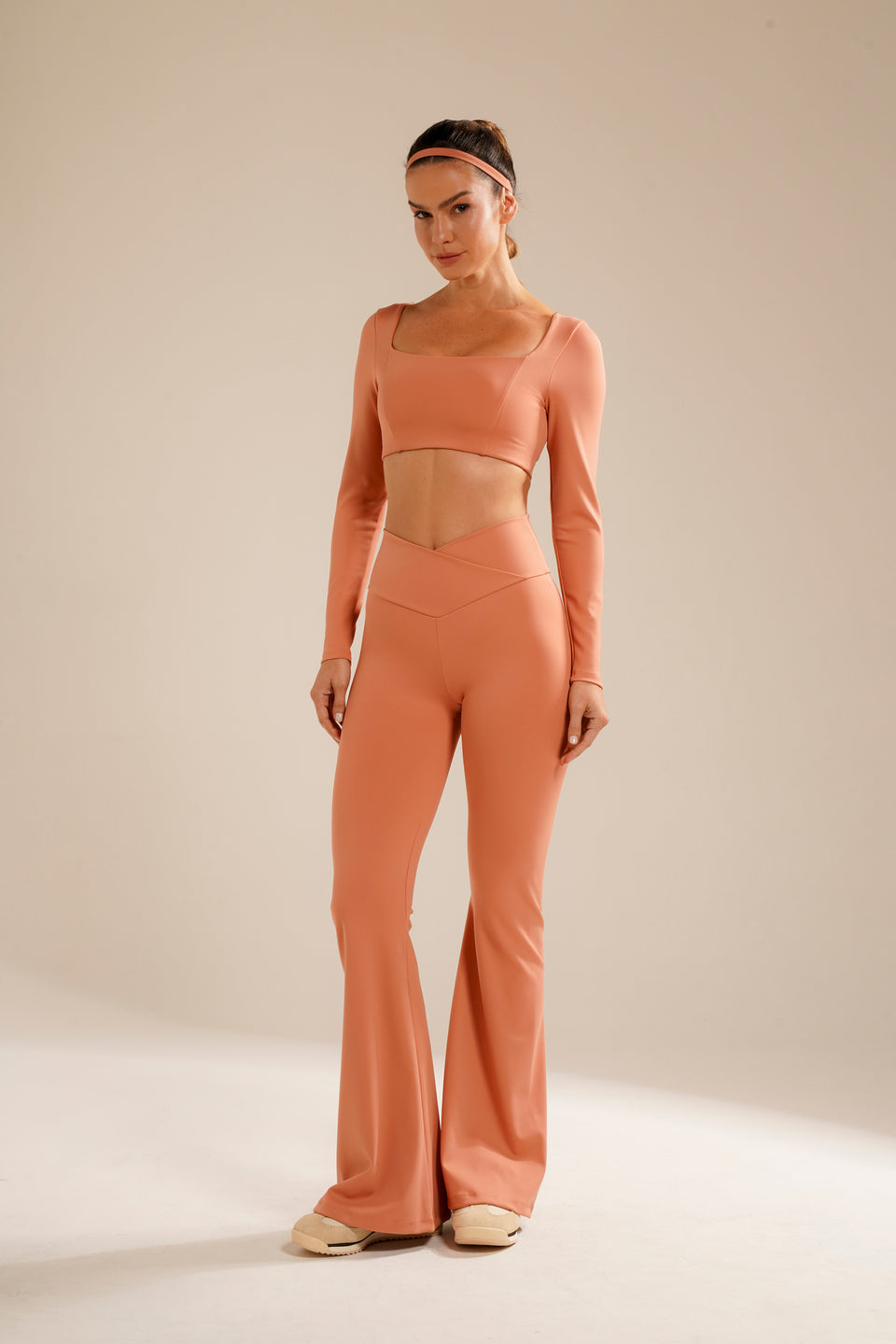 Top Quadrado Manga Longa PERFORMANCE PELE